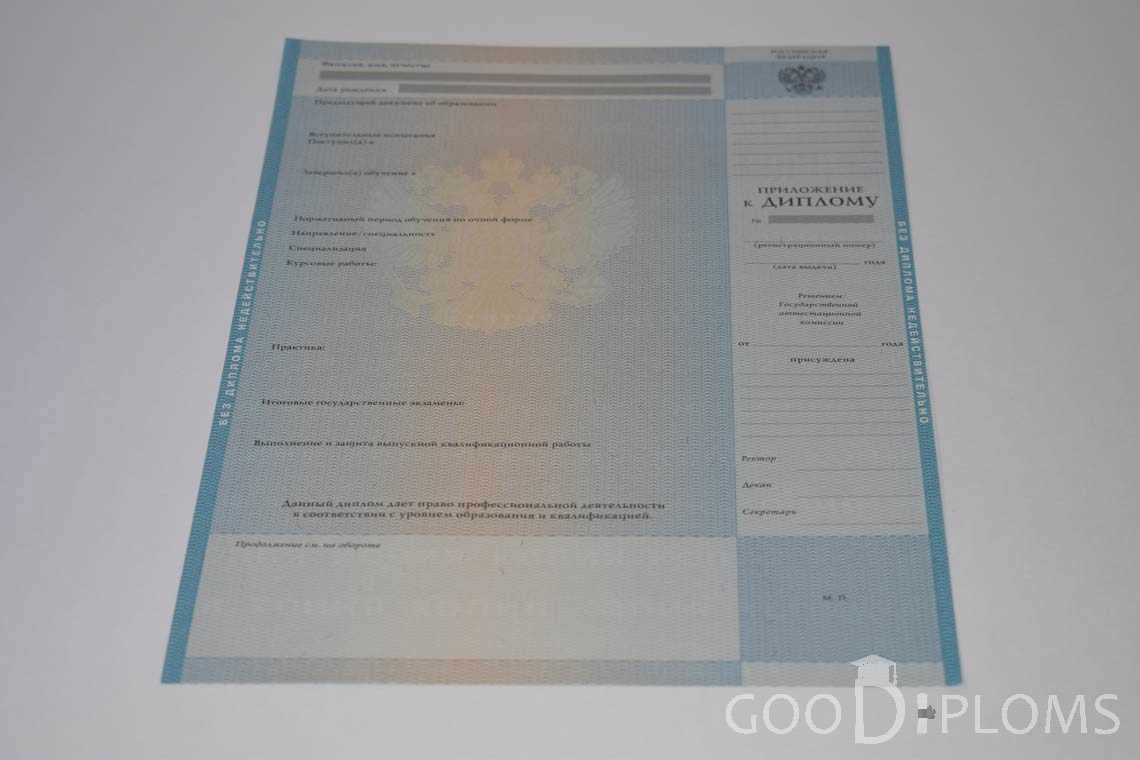 Приложение к Диплому Магистра в период c 2009 по 2010 год - Херсон