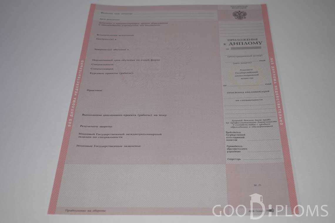 Приложение к Диплому Техникума период c 2003 по 2007 год - Херсон
