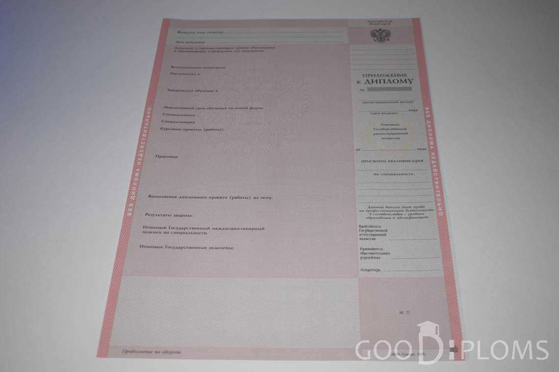 Приложение к Диплому Техникума с Отличием  в период c 2003 по 2007 год - Херсон