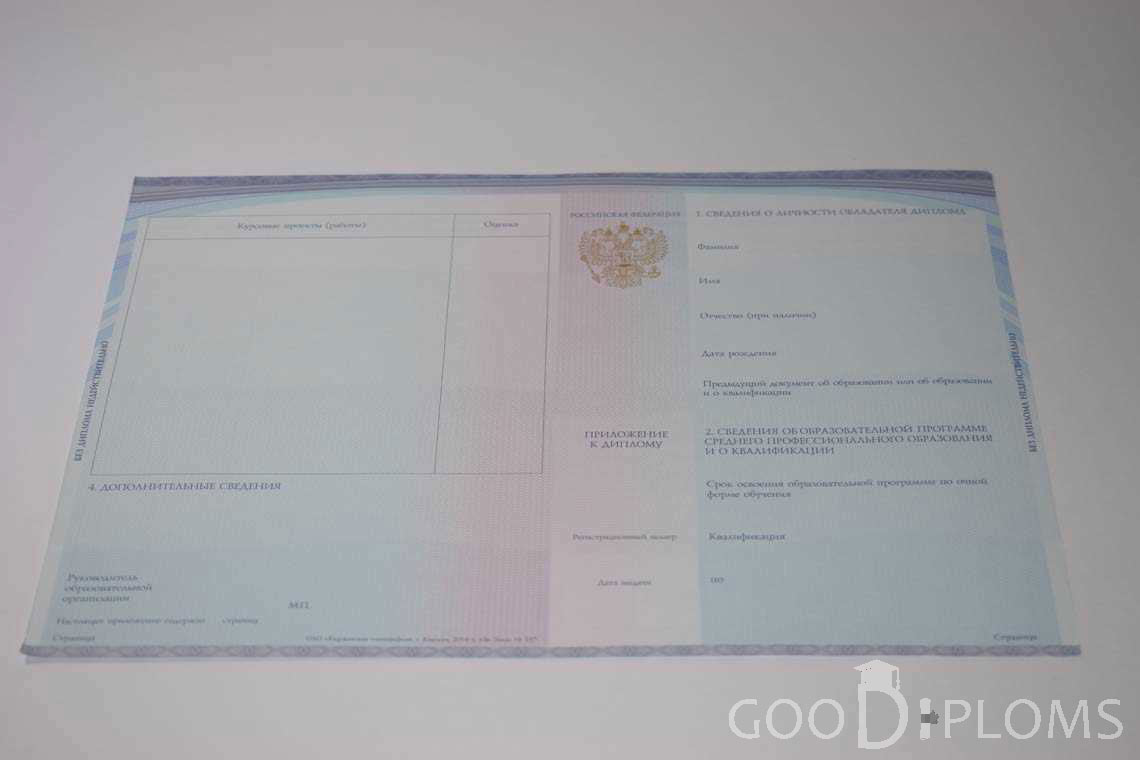 Приложение к Диплому Техникума с Отличием в период c 2014 по 2025 год - Херсон