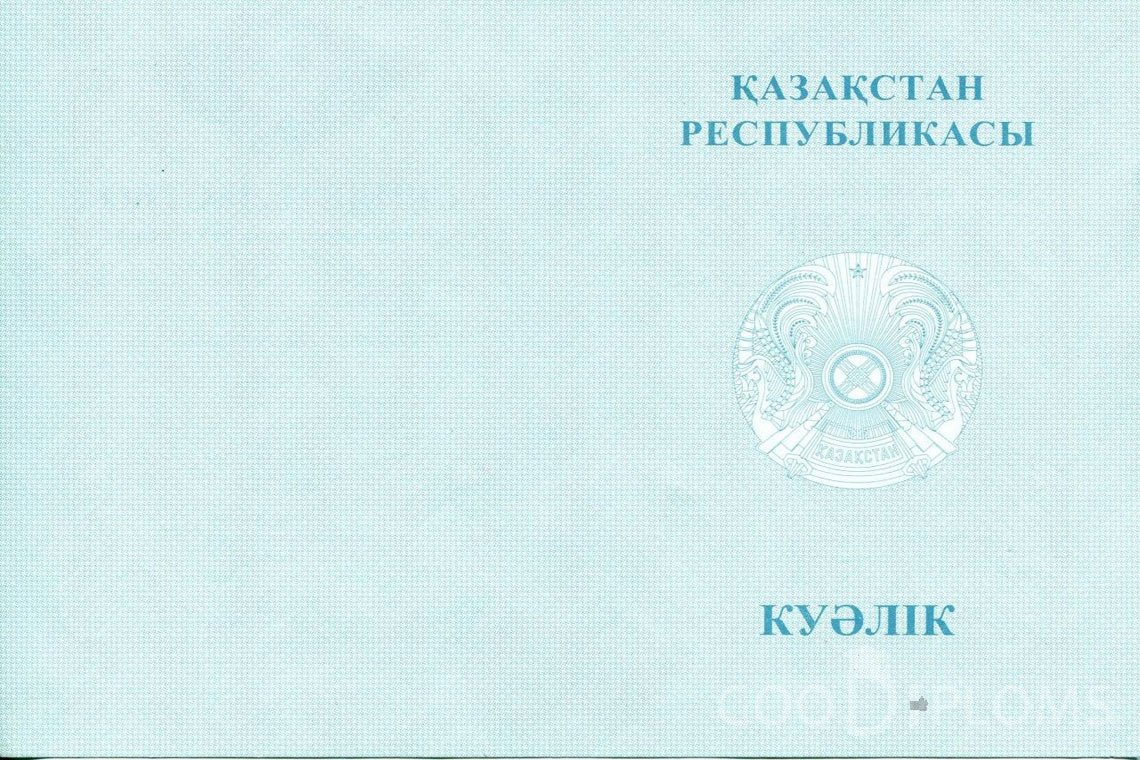 Казахский аттестат за 9 класс - Обратная сторона- Херсон