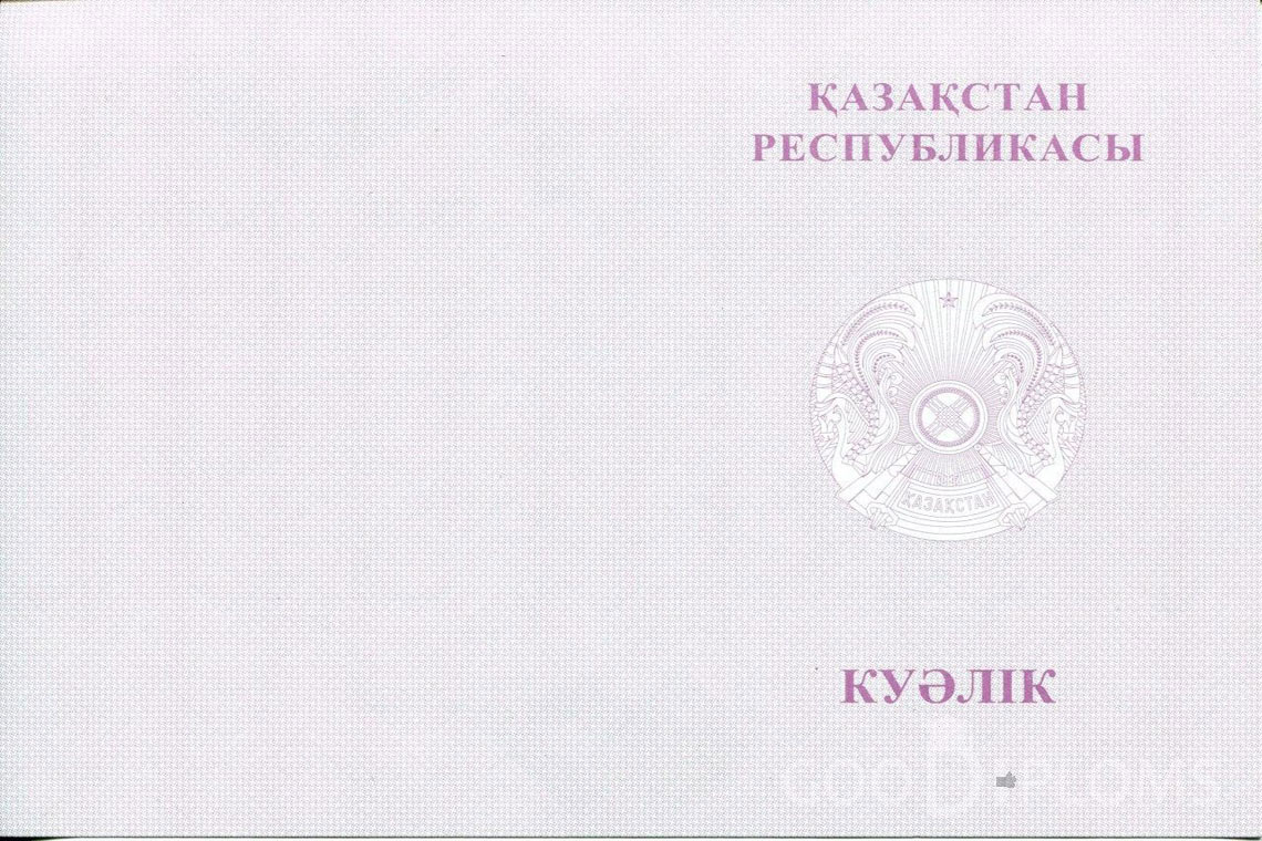 Казахский аттестат за 9 класс с отличием - Обратная сторона- Херсон